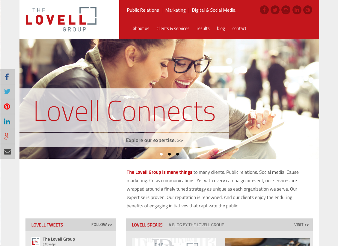 Lovell home page